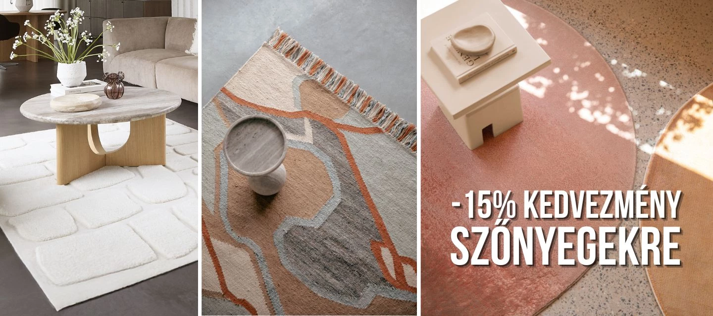 Szőnyegekre 15% kedvezmény május 10-ig!