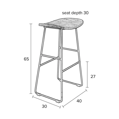 Tangle design counter stool