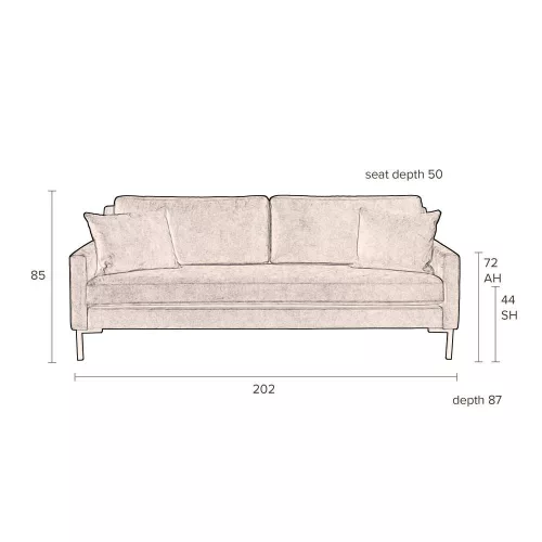 Houda 3 üléses kanapé