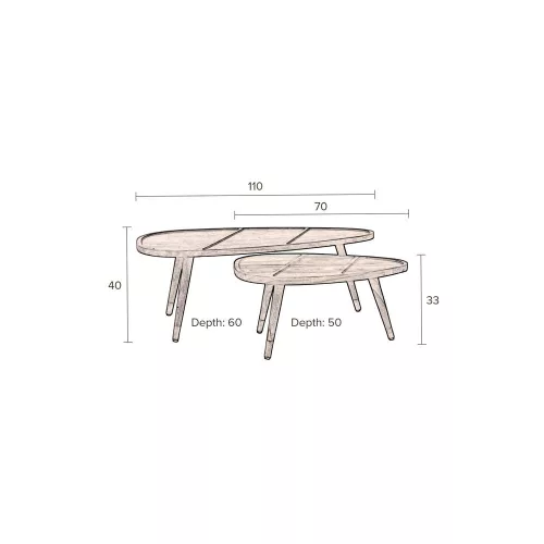 Sham dohányzóasztal 2-es szett