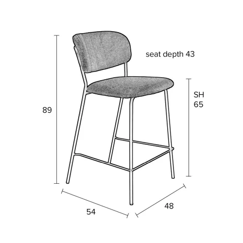 Jolien design counter stool