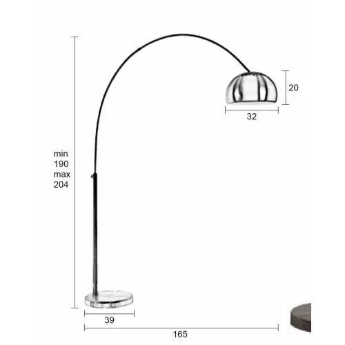 Bow floor lamp