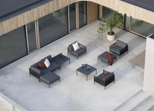 Horizon modular outdoor sofa, corner module
