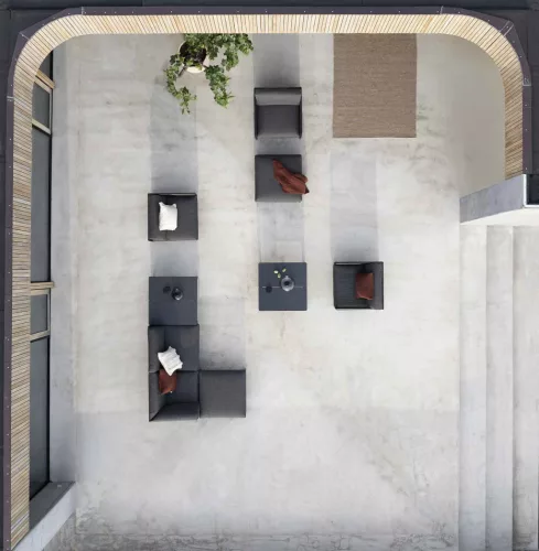 Horizon modular outdoor sofa, corner module