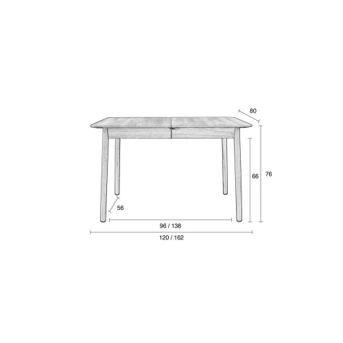 Glimps extendable dining table