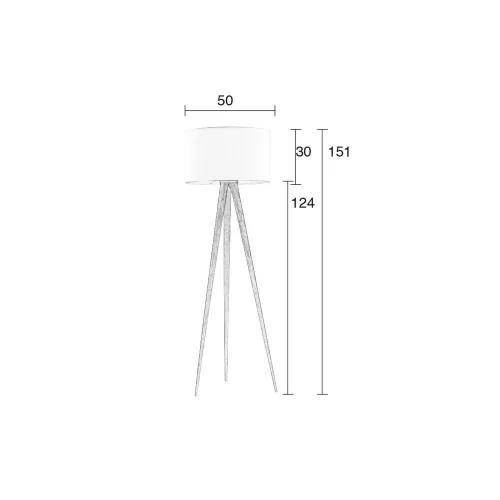 Tripod Wood floor lamp