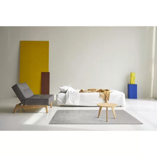 Splitback Eik sofa bed, oak