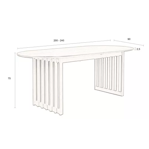 Barlet extendable dining table