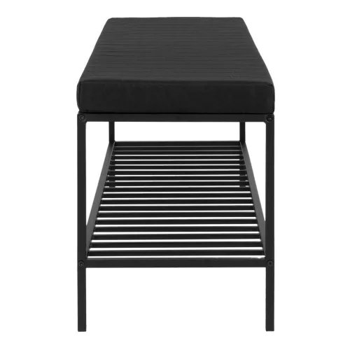 Vita bench with cushion and shelf