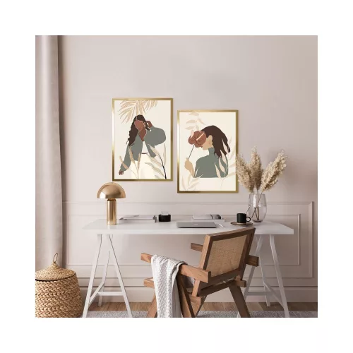 Woman with a flower picture