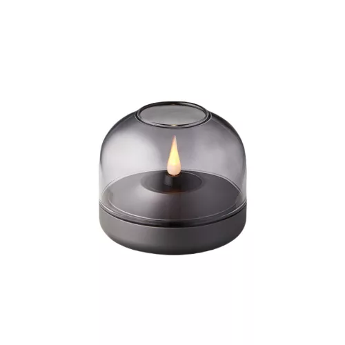 Glow 08 smoked grey LED candle holder