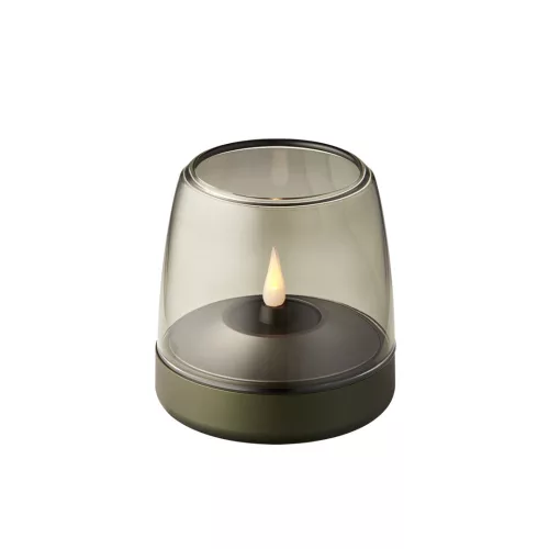 Glow 10 green LED candle holder
