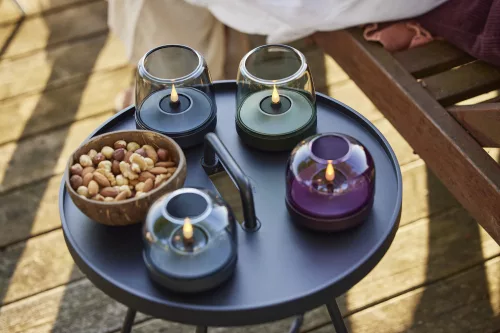 Glow 10 green LED candle holder