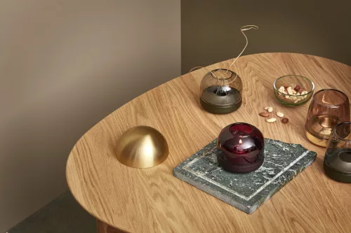 Glow 10 green LED candle holder