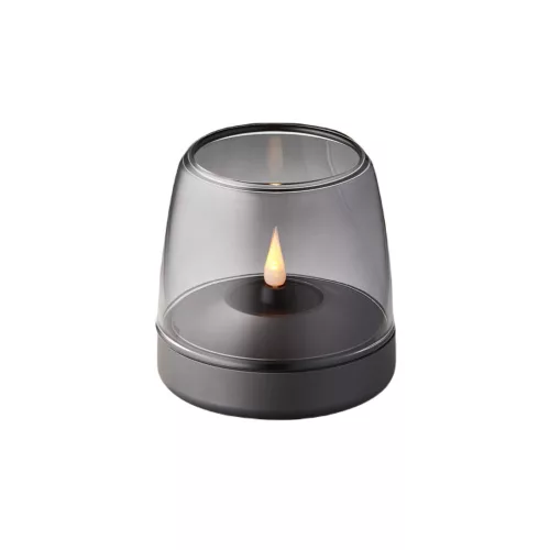 Glow 10 smoked grey LED candle holder