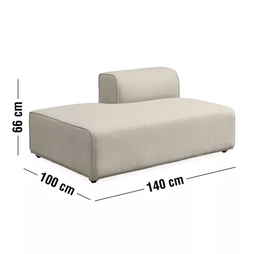 Corius outdoor sofa, left ottoman module