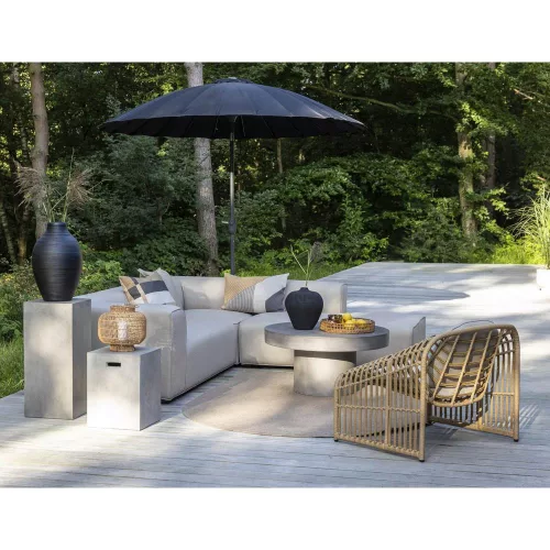 Korius modular outdoor sofa, left end module