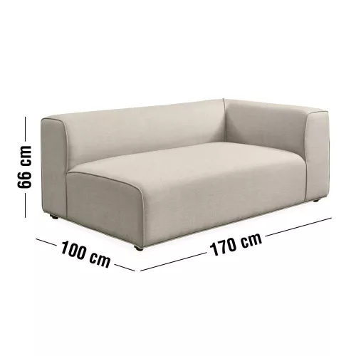 Korius modular outdoor sofa, right end module