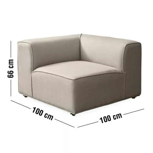 Korius modular outdoor sofa corner module