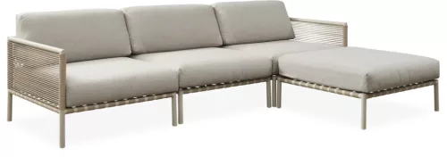 Horizon 3 seater outdoor sofa with ottoman