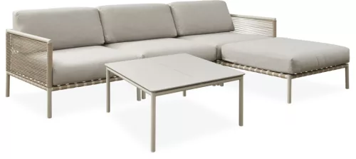 Horizon 3 seater outdoor sofa with high coffee table