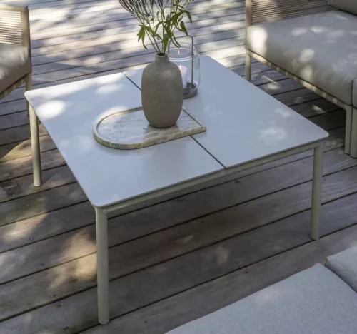 Horizon 3 seater outdoor sofa with high coffee table