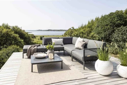 Horizon 3 seater outdoor corner sofa with ottoman