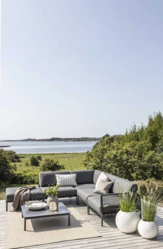 Horizon 3 seater outdoor corner sofa with ottoman