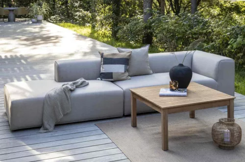 Korius garden sofa with open end, left