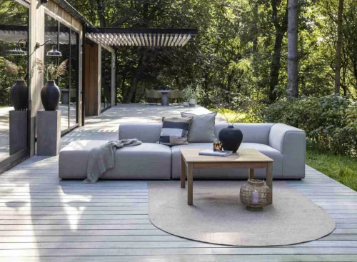 Korius garden sofa with open end, left