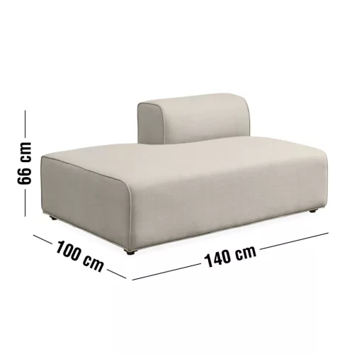 Korius outdoor corner sofa with open end