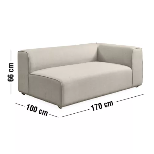 Korius outdoor corner sofa with open end