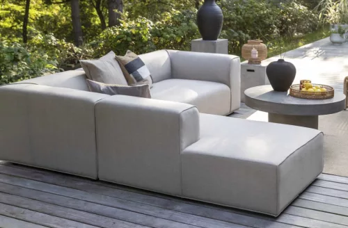 Korius outdoor corner sofa with open end