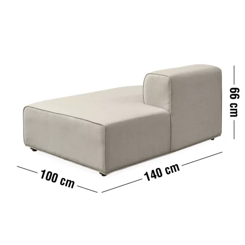 Korius outdoor corner sofa with open end