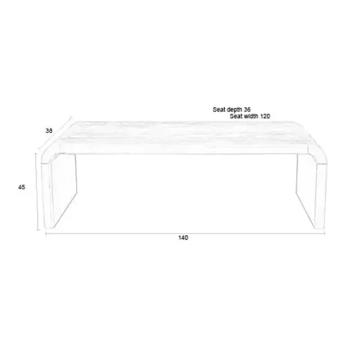 Brave dining table and bench