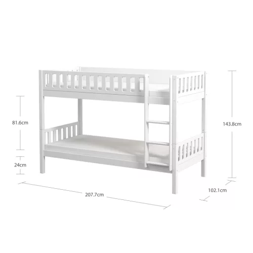 Tinos emeleteságy, fehér