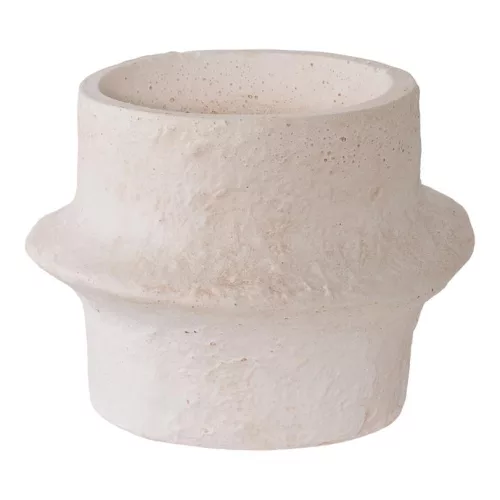 White cement candle holder, set of 2