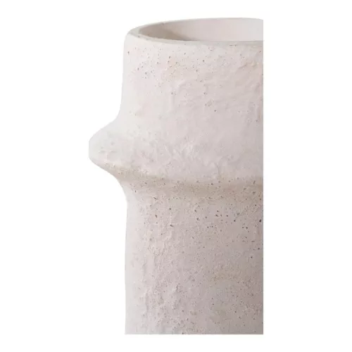 White cement candle holder, set of 2