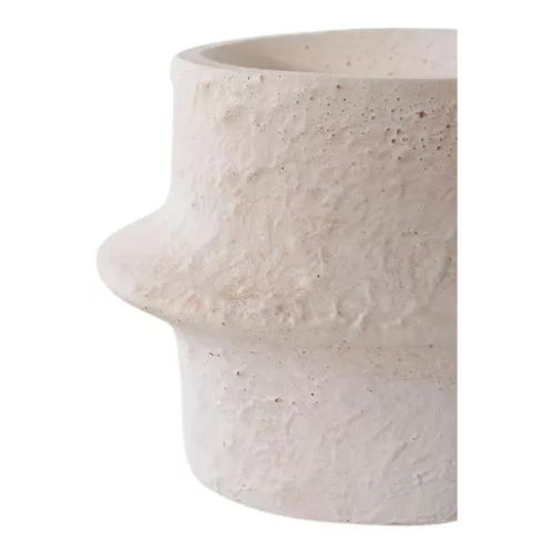 White cement candle holder, set of 2