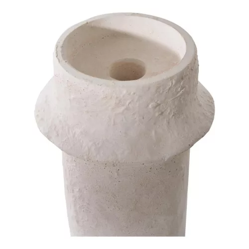 White cement candle holder, set of 2