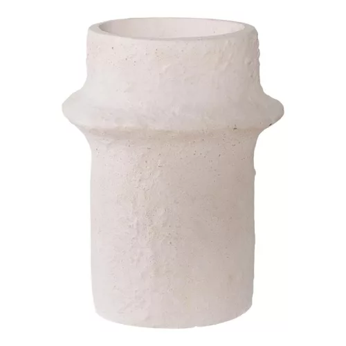 White cement candle holder, set of 2