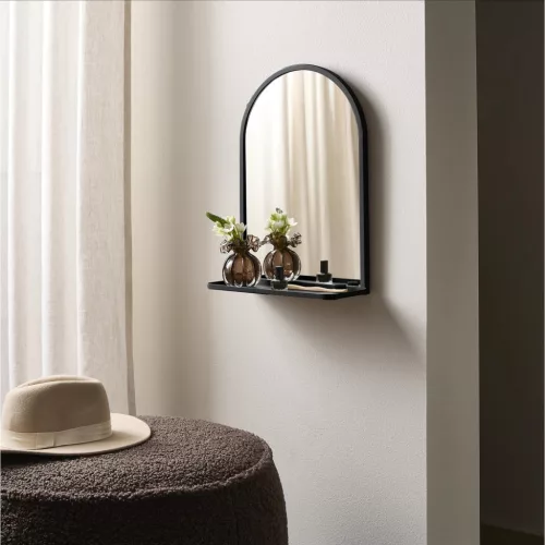 Sigbjorn mirror with shelf