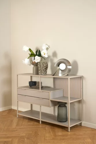 Seaford asymmetrical bookcase, low