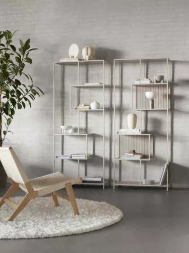 Seaford asymmetrical bookcase, high