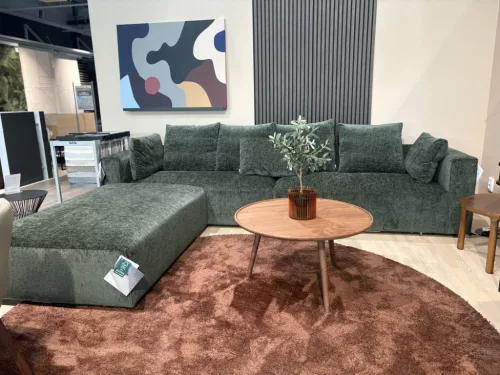 Liam 4 seater sofa, with pouf and 7 cushion