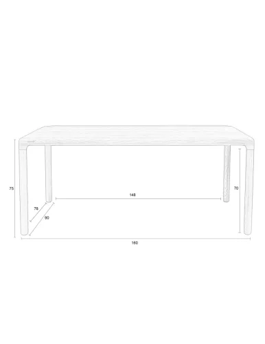 Storm dining table 160