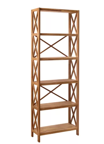 X- shelf 6 polcos, olajozott tölgy, 198 cm