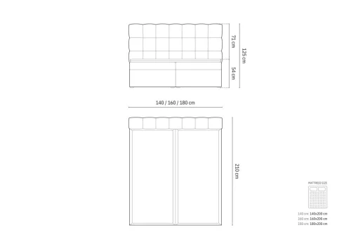 Mamaia Boxspring bed set