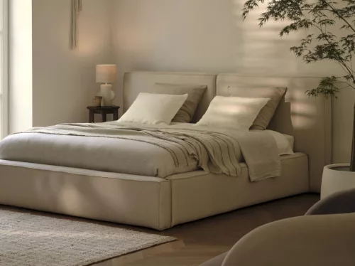 Jodie double bed with double headboard