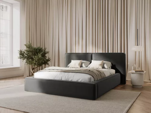 Jodie double bed with double headboard